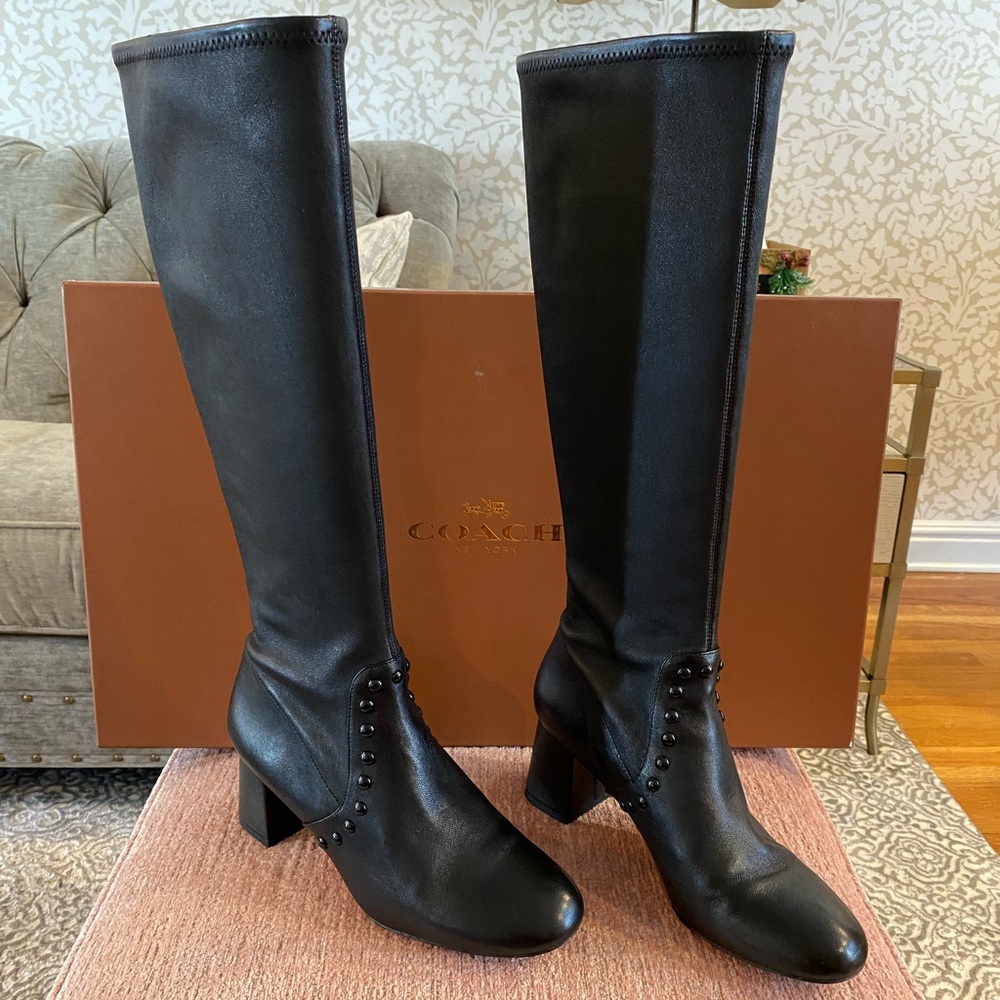 Coach tall leather boots, LIKE NEW!!!